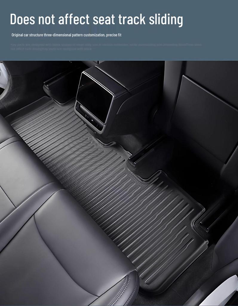 Eco-Friendly All-Weather Car Floor Mats for 2025 Tesla Model Y
