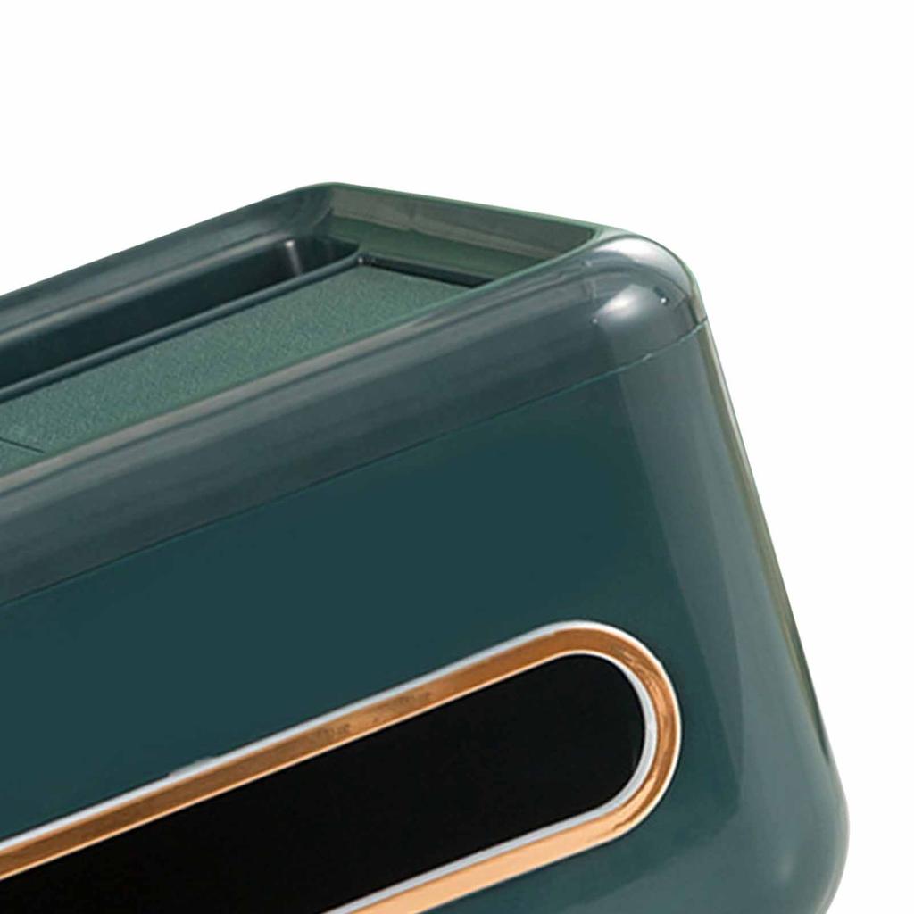 Desktop-Taschentuchbox Multifunktionaler Heim-Taschentuchspender Fernbedienungs-Organizerbox für Wohnzimmer Restaurant Dunkel