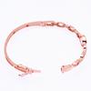 Rose Gold Plated Color Gold Purple Gold Luxury Black Hollow Round Glossy Bracelet Jewelry