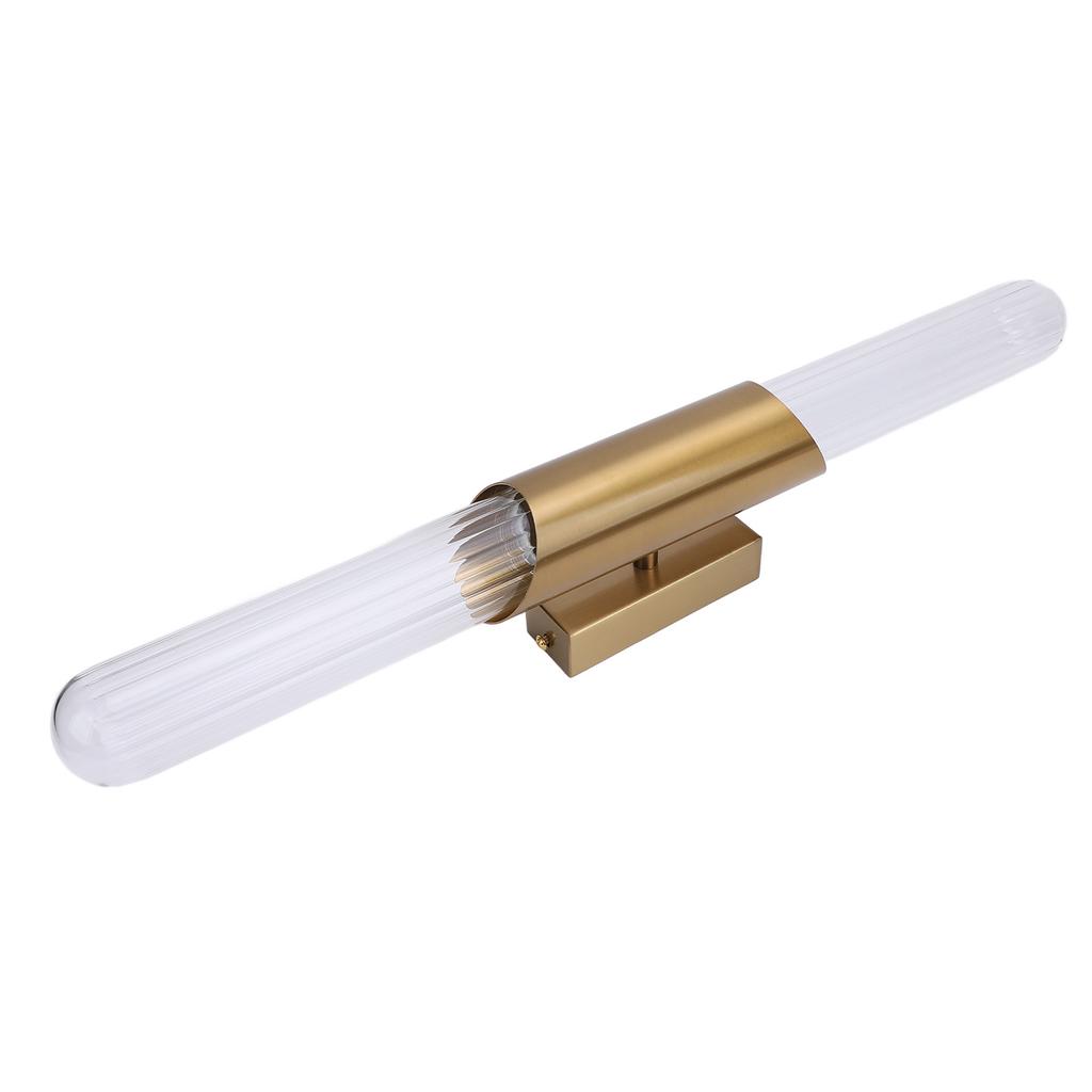 Wall Light Fixture Gold Brushed Metal Glass Lampshade Elegant Modern Wall Sconce with E26 Socket