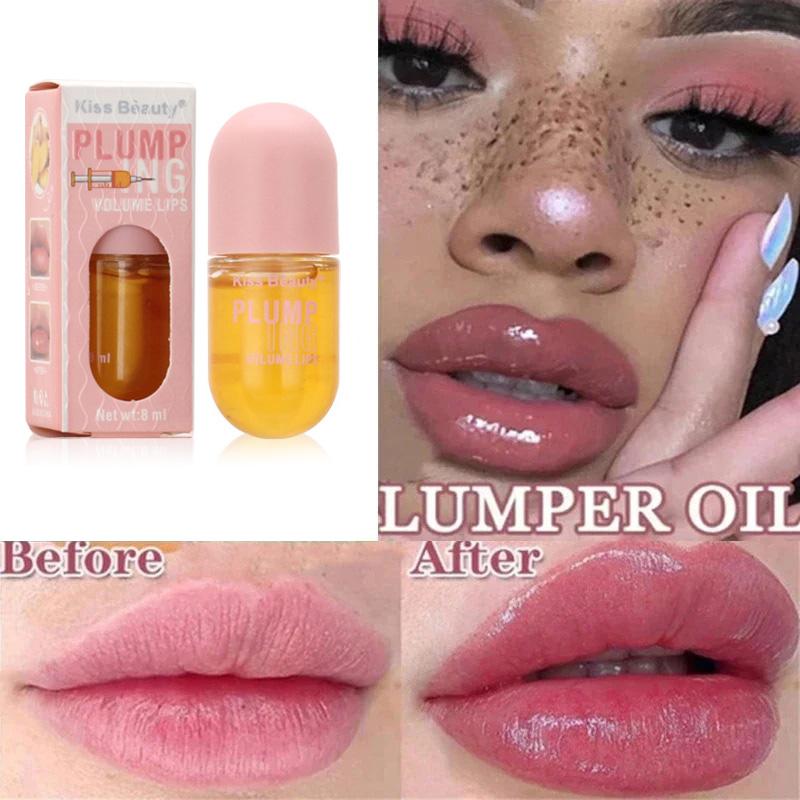 

Новое масло для увеличения объема губ Long Lip Plumper Lasting Instant Lip Sleeping Mask Lip Serum Collagen Lip Volume Increases Lip Oil Gloss Sexy Cosmetic