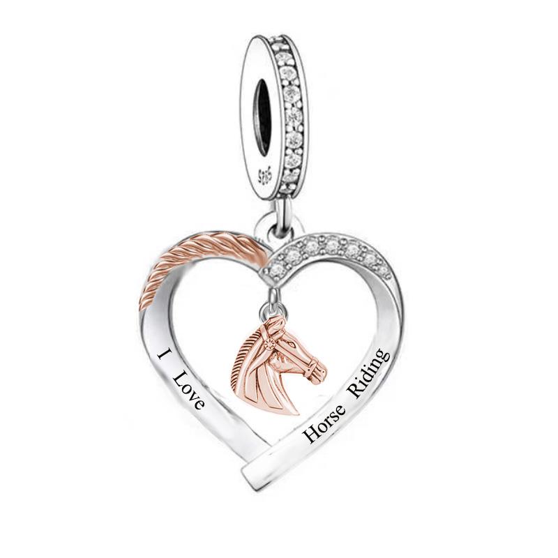 Pasuje k originálnímu náramku Pan Charm ze stříbra 925 Hokejka a míček Korálek pro výrobu Dívka Teen Sport Láska Berloque DIY