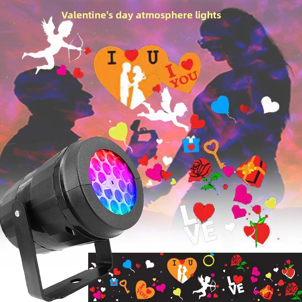 

Laser Projector Light Rotating Valentines Day Decor for Home Party Stage Creates Romantic Starry Wall Ceiling Landscape Lighting
