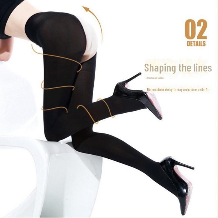 Spring and Summer Thin Velvet Leggings for Women with Anti-snagging Design, Easy To Take Off, Sexy Open-crotch Style.