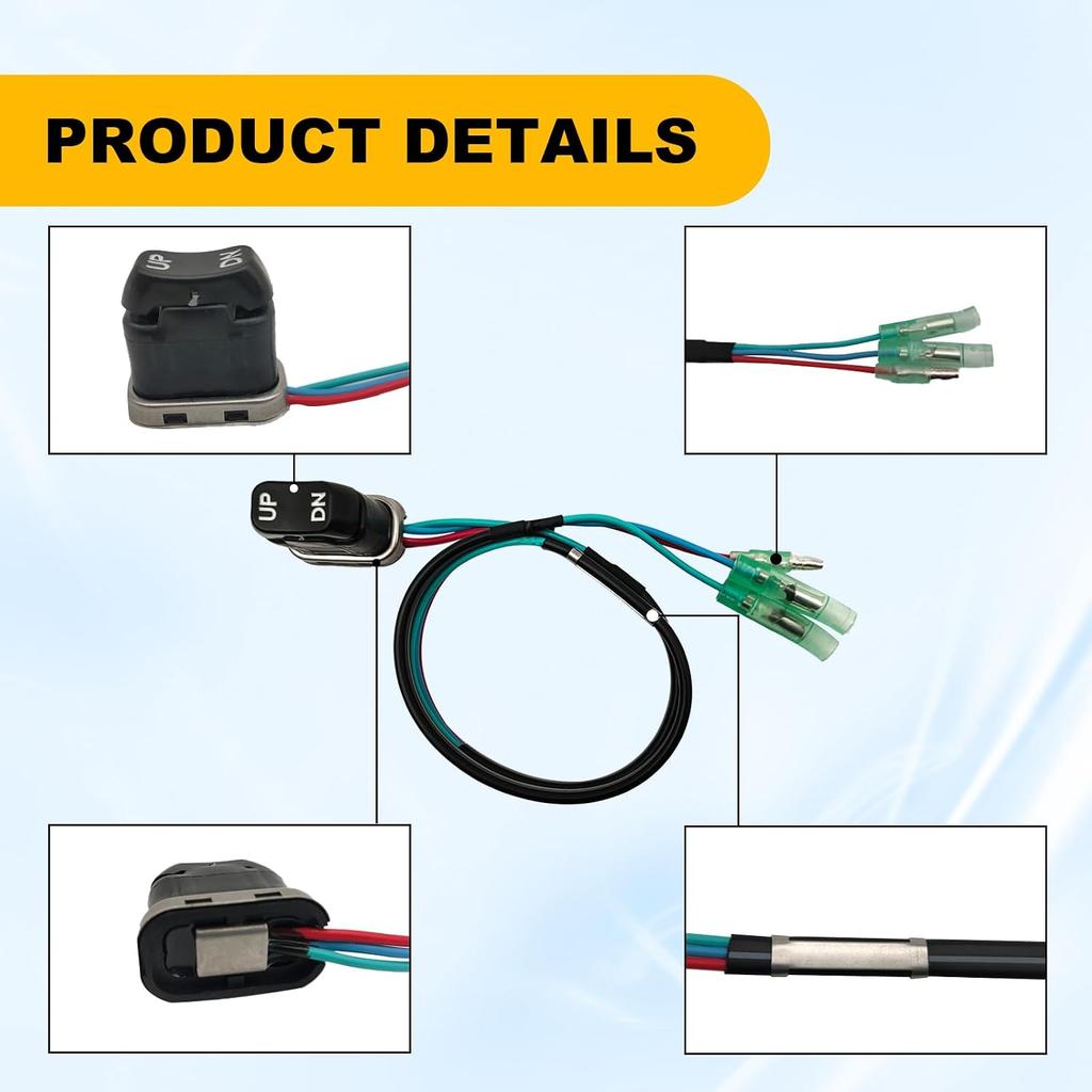 Mercury Trim Switch on Mercury Control Box, Boat Trim Switch Replaces 87-16991A1, 87-18286A2, 87-18286A26, Compatible with Mariner Outboard Tilt Trim