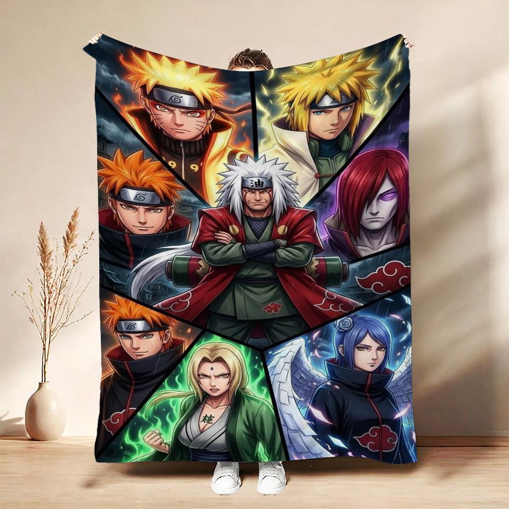 Naruto Unleashes Rasengan Theme Cute Flannel Blanket Skinfriendly Warm Fleece Blanket For Living Room Sofa Nap Home Decor Gift For Friends