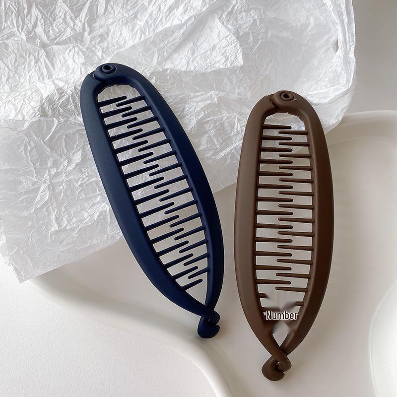 Japanese & Korean Fishtail Banana Clip - Vertical Updo Hair Accessory for Thick Hair