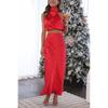 Two Piece Set of Sleeveless Top Andskirt Sleeveless Top and Skirt Two-piece Set