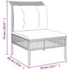 VidaXL Salon de Jardin avec Coussins 6 pcs, Ensemble de Meubles de Terrasse, Mobilier d'Extérieur, Canapé de Patio, Moderne, 3187523