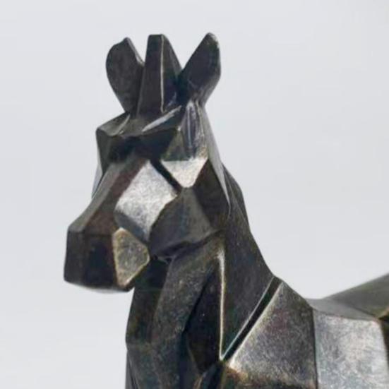 Abstract Carving Horse Figurine Modern Statue Animal Sculpture Home Office Artistic Horse Resin Desktop Decoration