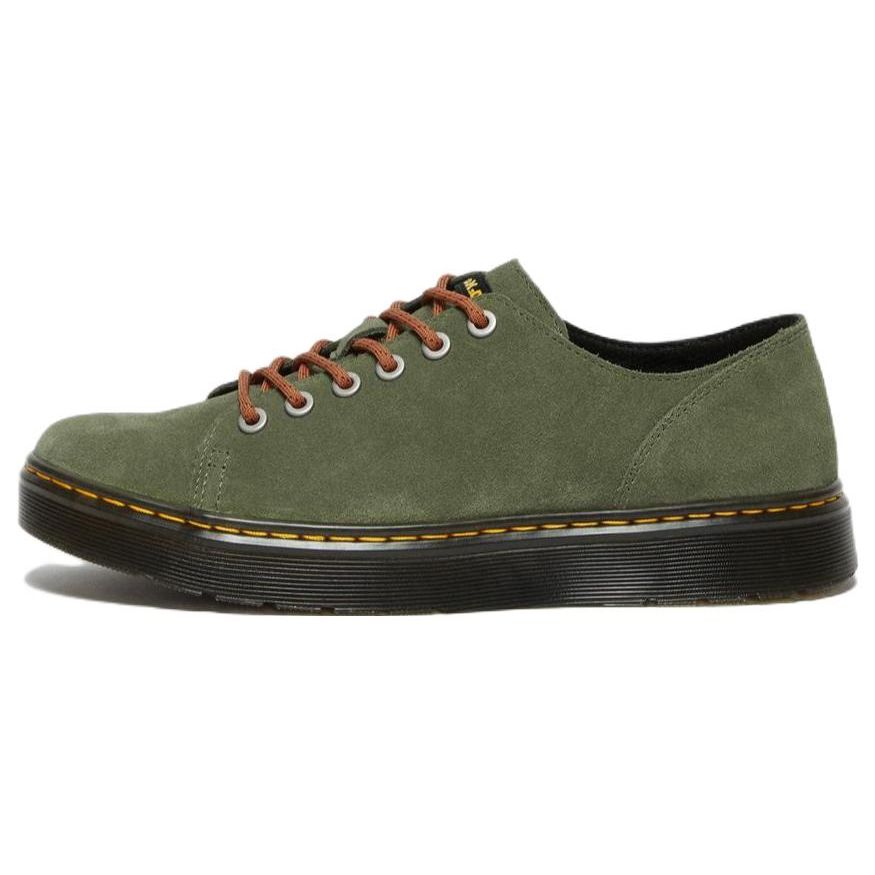 Dr. Martens Leather Comfortable Low-Top Casual Shoes Unisex Casual Shoes Green 27780384
