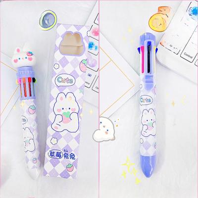 Cartoon 10-Farben Kugelschreiber Studenten Prüfungs Schreiben Schreibwaren Modellierung nach Mehrfarbstift