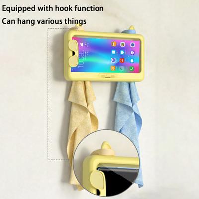 Waterproof Touch Screen Anti-fog Showering Bathing Phone Case Wall-mounted Self-adhesive 360 Degree Rotation Anti-slip Phone Sealing Storage Shell