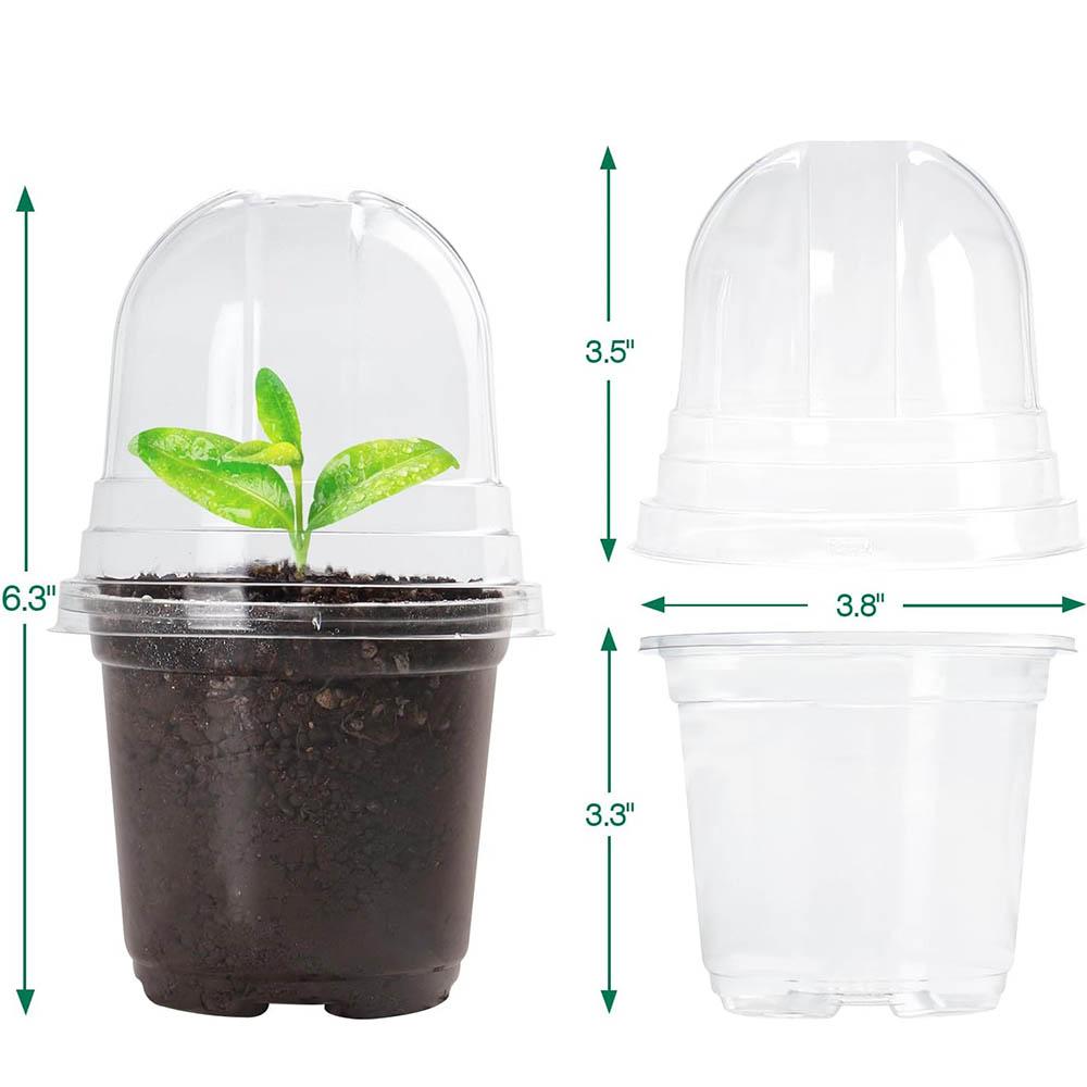 10/5x Seed Plant Nursery Pots Elegant Plastic Easy Use Plant Contai Mini Flowerpot Inside Succulents Gardening Supplies Planters