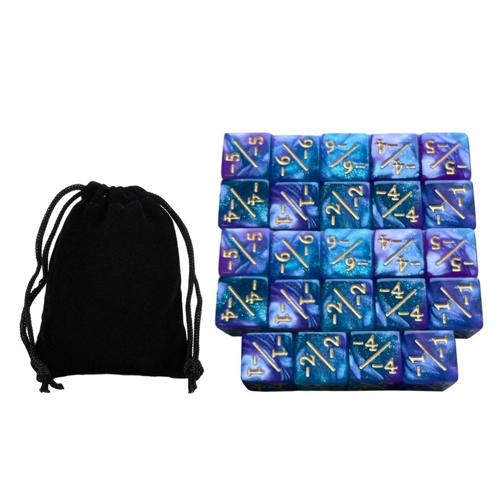 24 Pieces Dices Counter Token Dice Card Game Dices Math Manipulatives Dice Tracking Counter Dices Math Teaching for Kids Toys