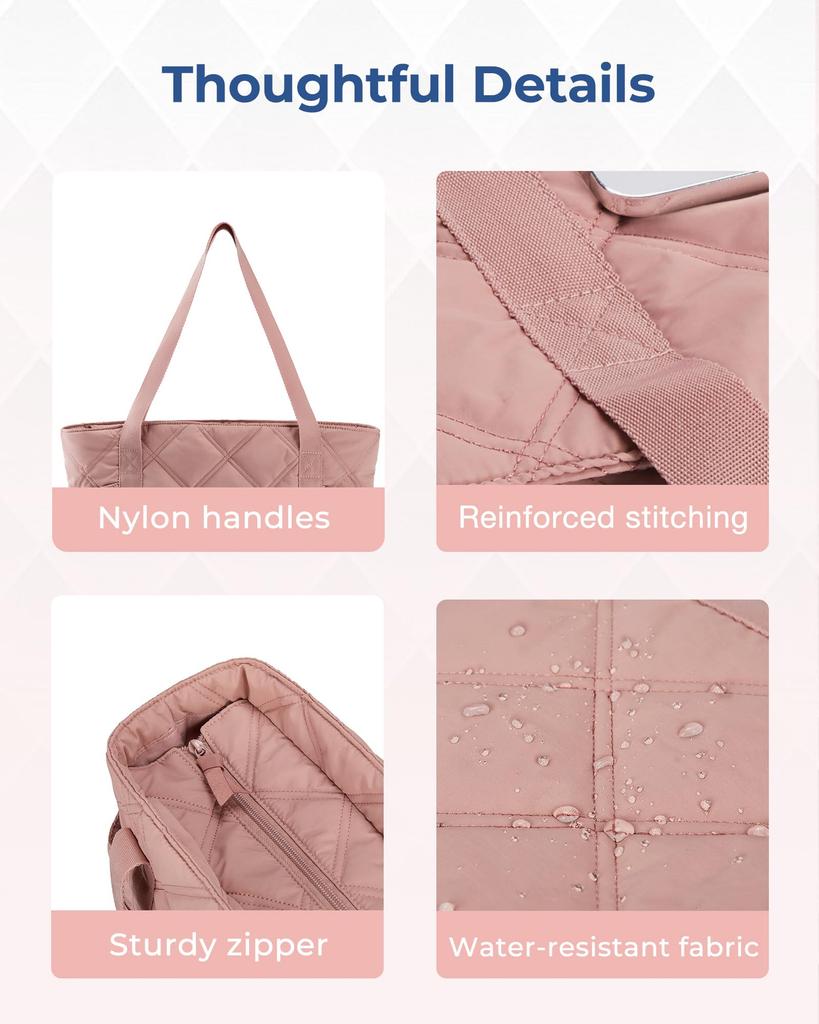 BAGSMART Large Capacity Tote Bag for Women, Travel Bag, Shoulder Bag, Diaper Bag, Commuter Bag, School Bag