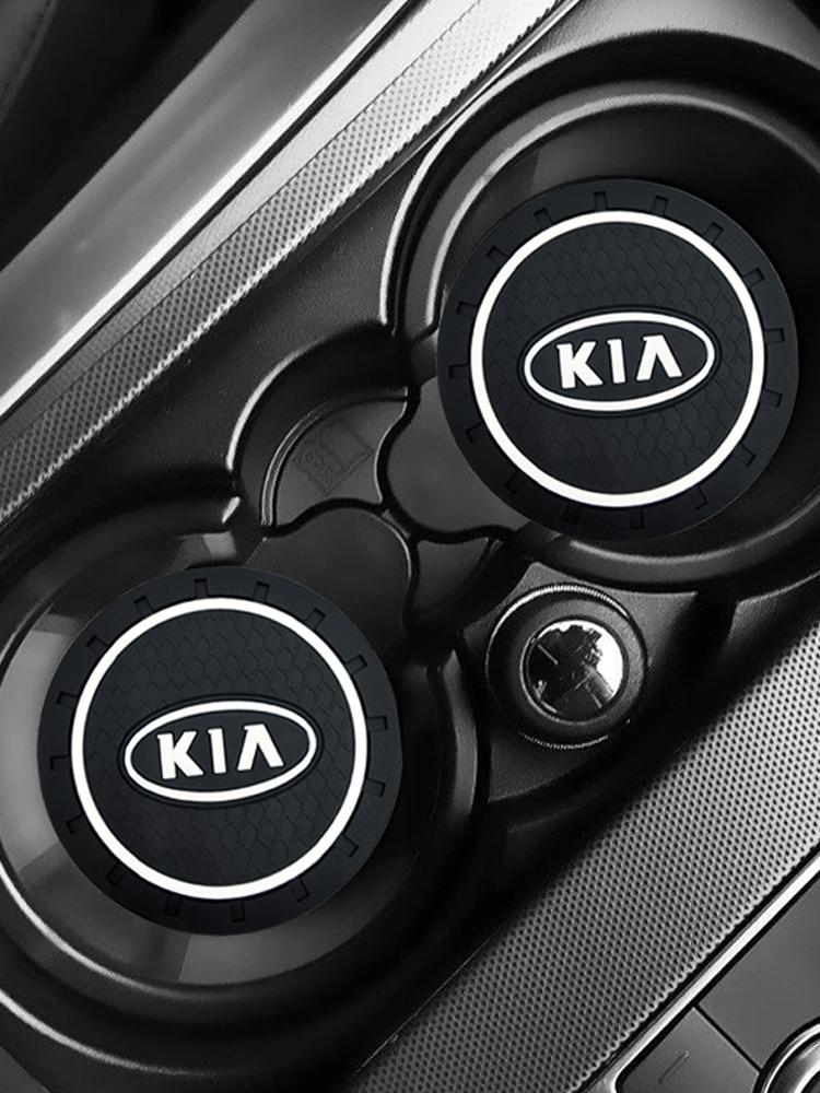 Držák na hrnek do auta Slot na nápojovou láhev Protiskluzová podložka Podložka Znak Vnitřní doplňky Pro KIA Sportage Rio 3 Soul Optima Ceed Pro K5 K2 Pride