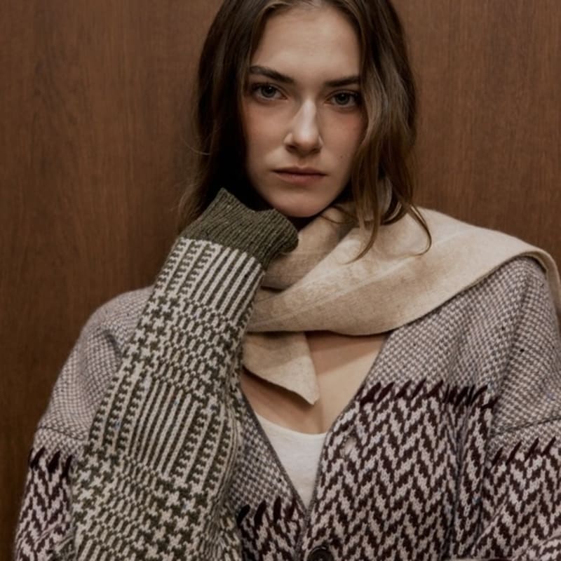 diaalto TIGNES KNIT SCARF_BEIGE