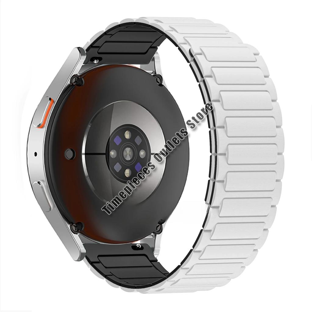 20MM 22MM Magnetic Silicone Strap for Samsung Galaxy Watch 7 FE 6 5 4 40/44mm Classic 5Pro Band for Huawei Watch 5 GT5 Pro 46MM
