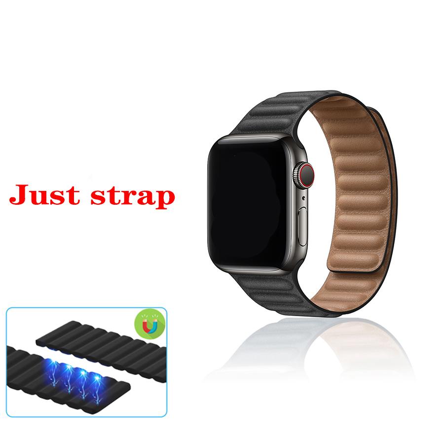 Watch Leather Link Band Magnetic Strap For Iwatch Series 6 5 4 3 2 42/44Mm