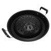Thai BBQ Grill Pan 2 In 1 Non Stick Even Heating Aluminum Hot Pot Grill Charcoal Pan for Indoor Outdoor 35cm/13.78in Black