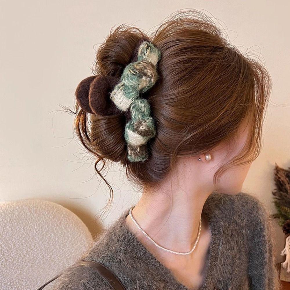 Elegant Bowknot Hair Claws Korean Style Women Hair Clips Cute Bow Claw Clip Daily Wear