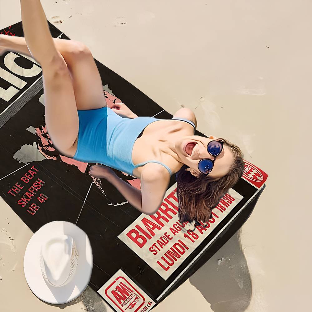 Rock Band The P-police Big Microfiber Beach Towels Quick Dry Towel Sand Beach Towels Pool Towel for Travel Swim Pool Yoga
