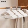 20Pcs Scratch Resistant Plastic Dipped Clothes Hangers Durable Garment Racks for Home Travel Laundry Drying