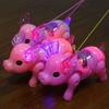 Batteriebetriebenes Musikalisches Laufendes Schwein Actionfigur Spielzeug Roboter Spielzeug Licht Baby Kinder Haustiere