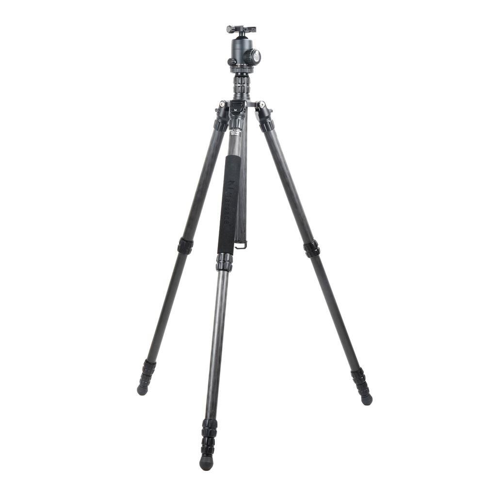 

MARSACE carbon tripod ball head set 105029 with compatible quick shoe plate carbon 4-section MT-2541T Arca-Swiss 10-layer gasket-less [ ] чорний