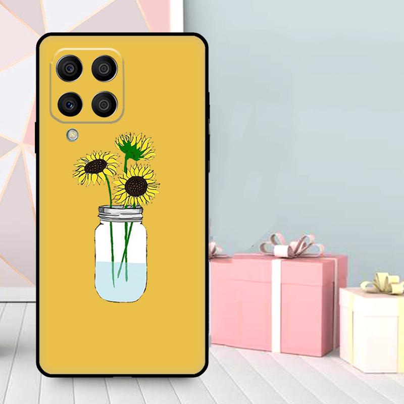 Gänseblümchen Sonnenblume Blumiges Blumen Case Für Samsung Galaxy M56 M52 M32 M53 M16 M11 M21 M31 M35 M12 M13 M14 M15 M36 M55 M34 M54
