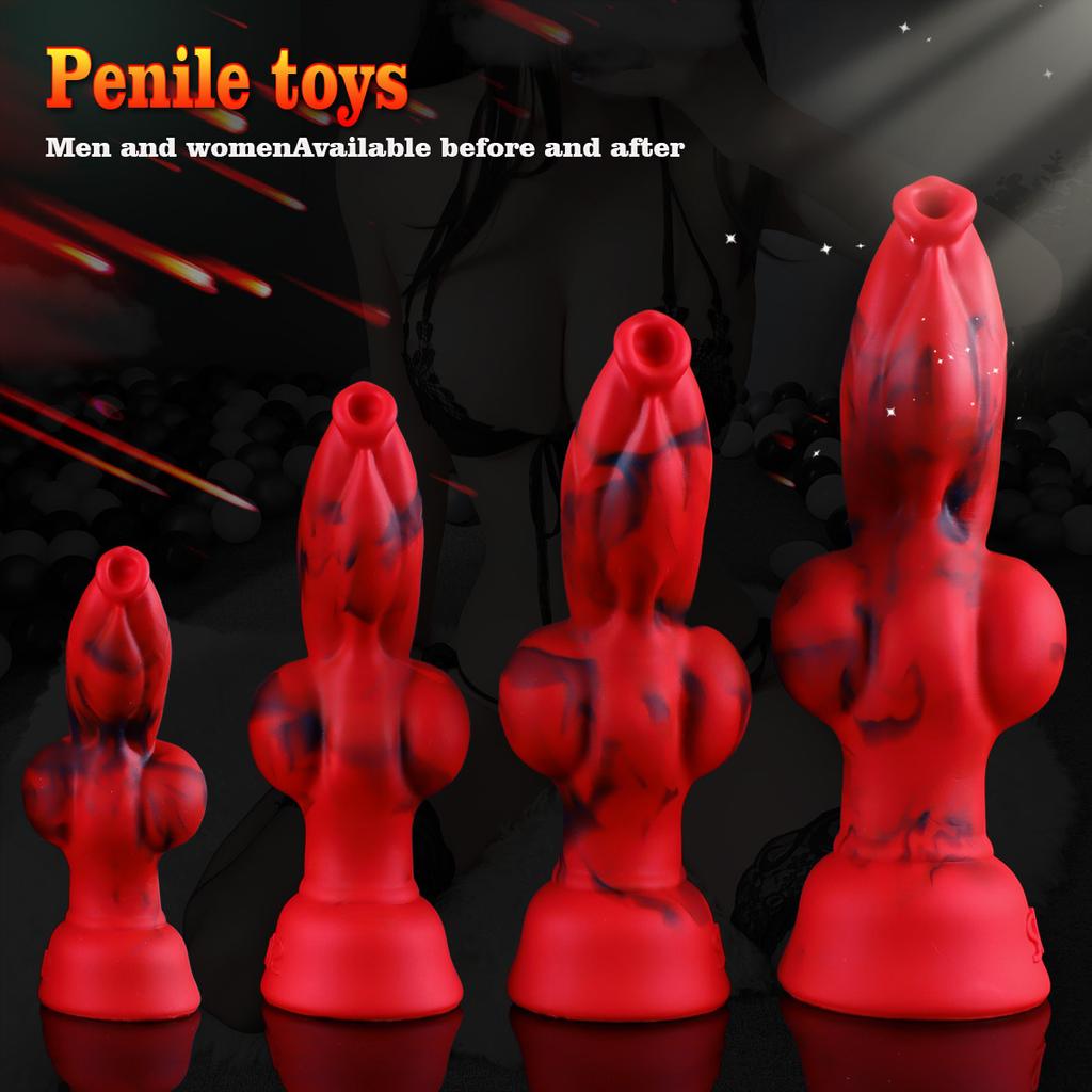 Wolf Dog Knot Dildo Realistic Fantasy Monster Animal BIG Dildo Wolf Penis Anal Plug 18 Sex Toy Couples Play Game Sexy