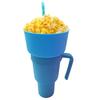 Snack Cup 2 In 1 Multifunction Color Changing Stadium Tumbler Snack And Drink Cup with Straw for Movies Home Use