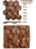 Schwarznuss Sechseck Holz Mosaik Fliese Neuer Chinesischer Stil Massivholz Wandpaneel Für Teeraum Wohnzimmer Hintergrund Innendekoration
