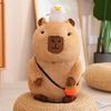 Funny Capybara Plush Toy Simulation Capybara with Fruits Fluffy Doll Stuffed Animals Bubble Pendant Creative Gift for Kids Boy