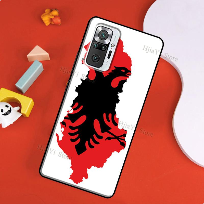 Albania Flag Case For Xiaomi Redmi 10 9 9T 9A 9C Cover Coque For Redmi Note 11 Pro 7 8 9 10 Pro 10S 11S