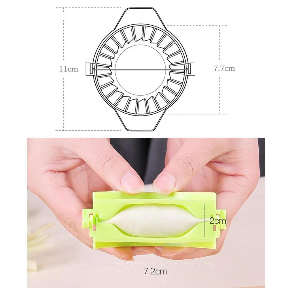 DIY Dumplings Maker Dough Pressing Tool Manual Wrapper Making Plastic Mold Dumpling Skin Artifact Dough Press Kitchen Accessorie