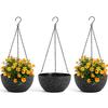 Hanging Planter Pot with Durable Chains and Hook Suitable for Indoor and Outdoor Use Ideal for Flowers and Plants Gardening Accessories