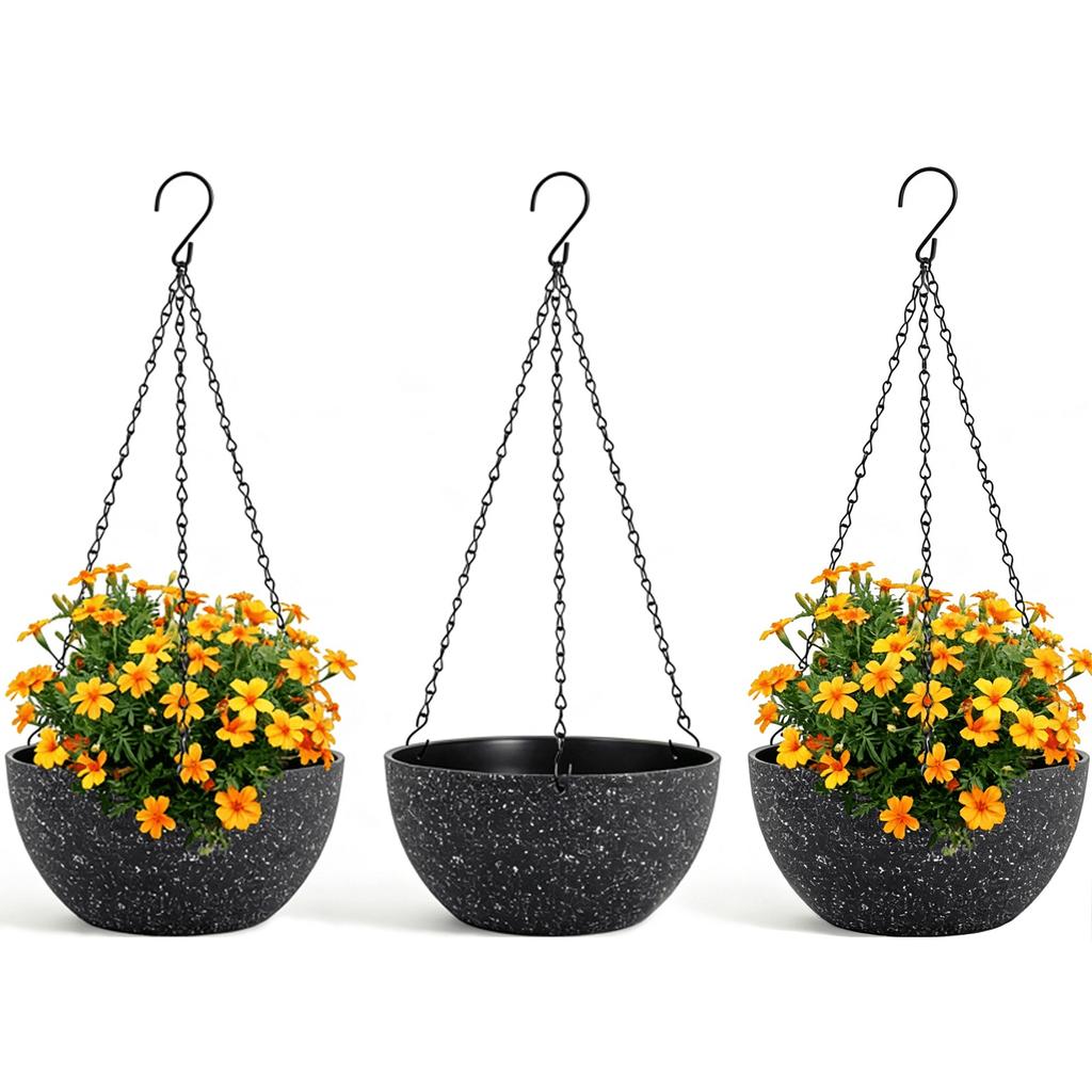Hanging Planter Pot with Durable Chains and Hook Suitable for Indoor and Outdoor Use Ideal for Flowers and Plants Gardening Accessories