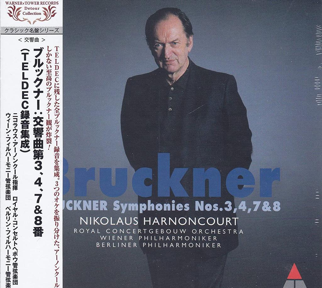 CD NIKOLAUS HARNONCOURT - Bruckner Symphony Nos. 3,4,7,8 (TEL WQCC3203 Japan ObiClassical Used