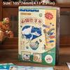 30 Sheets M5 Sticker Book Wind Chime Grass Decorative Aesthetic Stationery Stickers DIY Diary Scrapbook Cartoon Journal Stickers