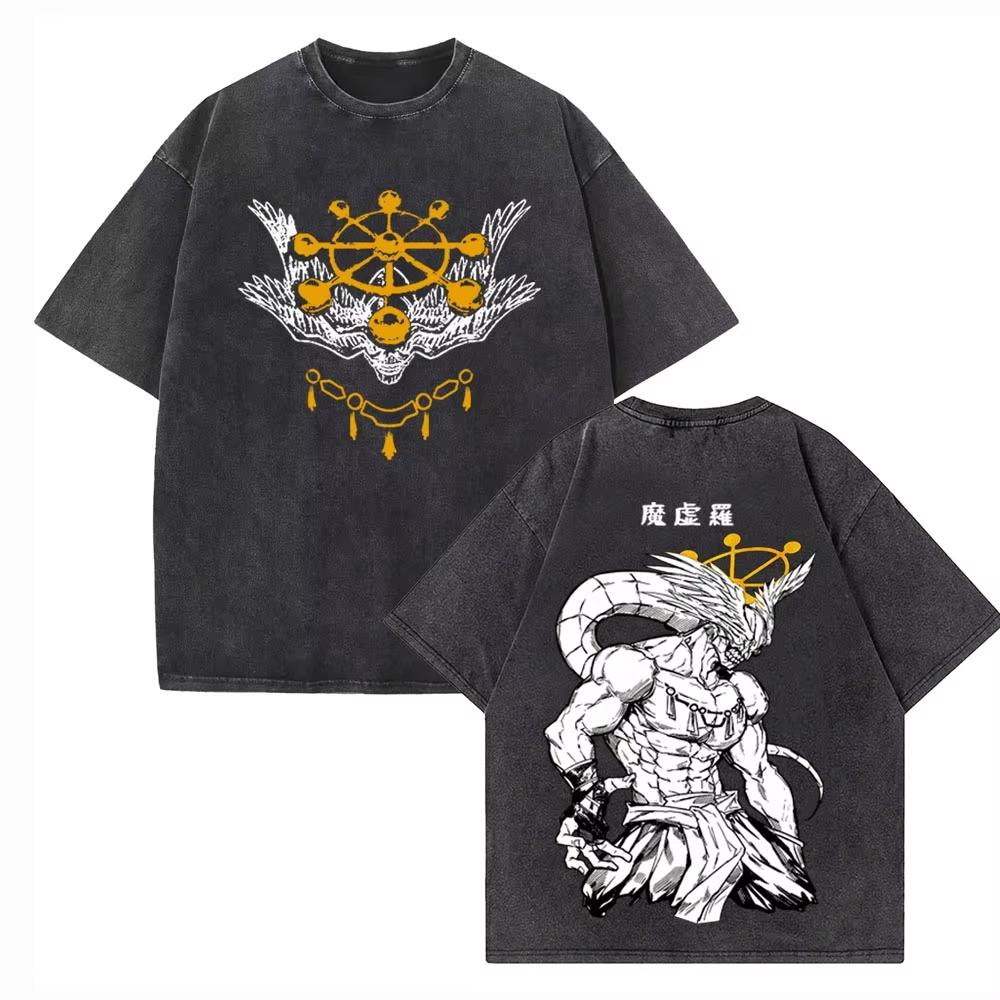 

Anime JujutsuKaisen Mahoraga Cotton Tshirt Vintage Summer ONeck Shortsleeved top Breathable and comfortable Streetwear 2XL