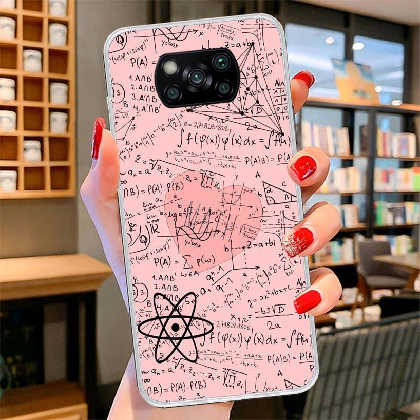 Physics Chemical Mathematics Cover Phone Case For Xiaomi Poco F7 Ultra X7 X6 X5 Pro M7 Redmi 15C 15 13C 13 12C 12 10C 10 9A 9C 9