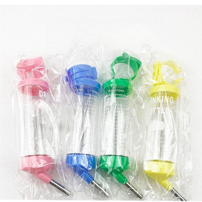 Hanging Small Pet Water Bottle No‑Drip Stainless Steel Spout For Hamster Rabbit Guinea Pig Cage