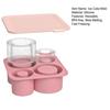 Creative Cylinder Ice Cube Tray Easy-Release Silicone Ice Mold BPA-Free Leak-Proof Lid Easy Release Ice Maker for Cocktails Coffee Summer