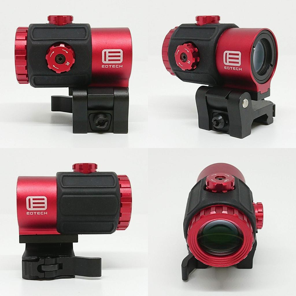 EO G43 Type Magnifier Real Engraved Replica Red EXPS G33 STS Mount 3x Magnifire Booster Scope G43 [AERITH BLACK] (Red RD)