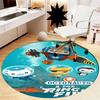 Octonauts Printed Round Rug Carpet Chair Rug Area Rug Entryway Doormats,for Office Chair Living Room Bedroom Kitchen Room.