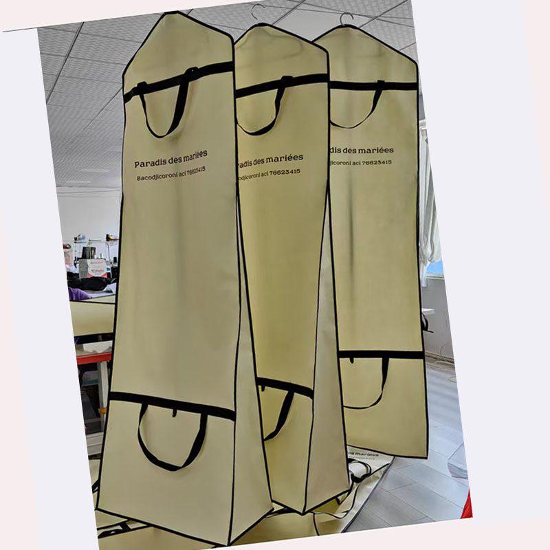 Plus Size Train Wedding Dress Dust Cover: Dual-Use, Handheld, Foldable, Printable Bag
