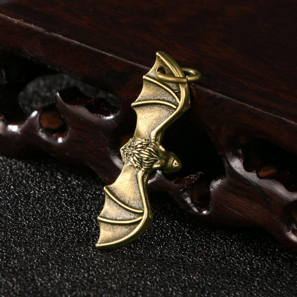 1 Pcs Antique Bronze Bat Statue Small Ornaments Solid Copper Mountain Bat Miniature Figures Brass Sculpture Crafts Decor