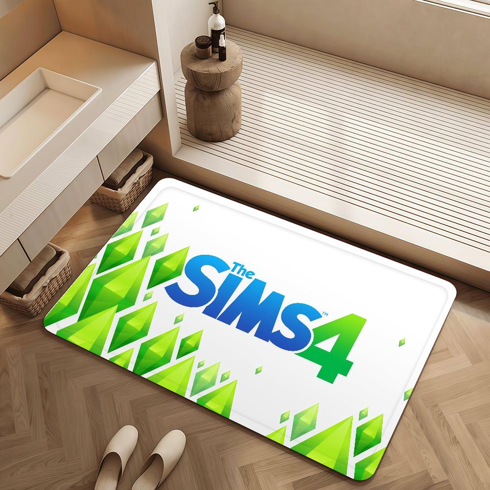 Door Mat The Bedside Entrance Bath Floor Decoration Corridor Door 4 Game Mat Carpet S-Sims Living Room Balcony